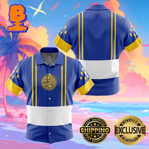 Blue Ranger Ninjetti Mighty Morphin Power Rangers Funny Summer Collections Hawaiian Shirt For Men And Women