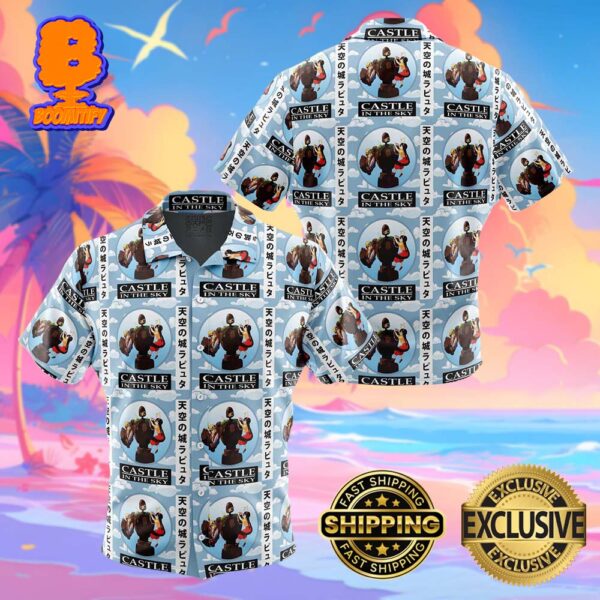 Castle In The Sky Studio Ghibli Funny Summer Collections Hawaiian Shirt For Men And Women