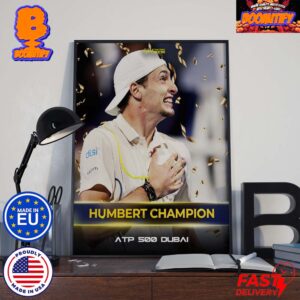 Congrats Hugo Humbert Is Dubai Tennis Champion Home Decor Poster Canvas