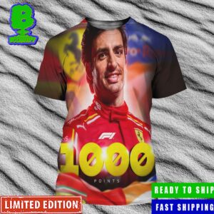 Congratulations Carlos Sainz Reach A Special Milestone 1000 Points All Over Print Shirt