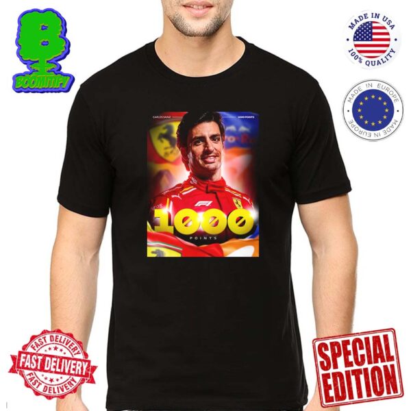 Congratulations Carlos Sainz Reach A Special Milestone 1000 Points Unisex T-Shirt