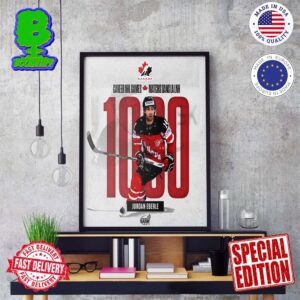 Congratulations Jordan Eberle Set To Play In His 1000th Game Hockey Canada Wall Decor Poster Canvas