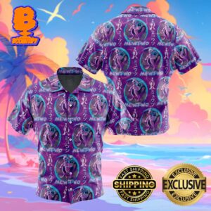 Cosmic Mewtwo Pokemon Funny Summer Collections Hawaiian Shirt For Men And Women