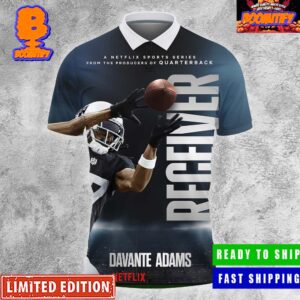 Davante Adams Las Vegas Raiders NFL Netflix Sports Docuseries Receiver Poster All Over Print Polo Shirt