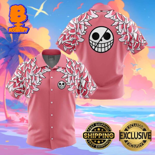 Doflamingo Pattern One Piece Funny Summer Collections Hawaiian Shirt For Men And Women