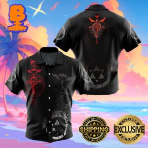 Edward Elric V2 Full Metal Alchemist Funny Summer Collections Hawaiian Shirt For Men And Women