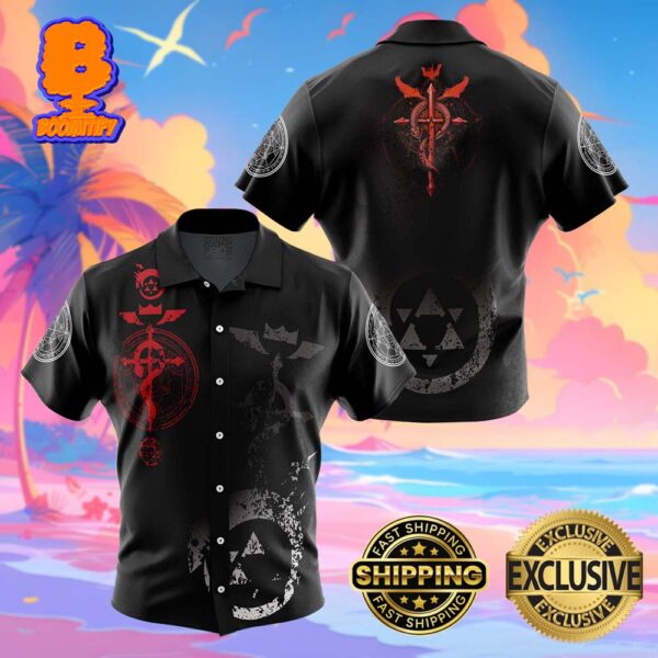 Edward Elric V2 Full Metal Alchemist Funny Summer Collections Hawaiian Shirt For Men And Women