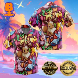 Eevee Evolutions Pokemon Funny Summer Collections Hawaiian Shirt For Men And Women