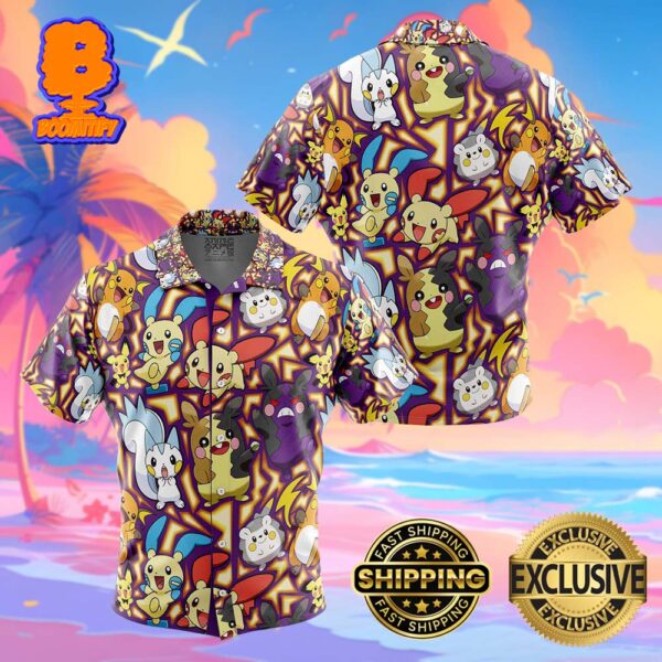 Electric Rodent Type Pokemon Pokemon Funny Summer Collections Hawaiian Shirt For Men And Women