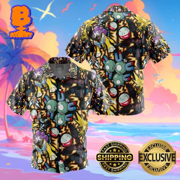 Electric Type Pokemon Pokemon Funny Summer Collections Hawaiian Shirt For Men And Women