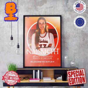 Elizabeth Kitley Is A Naismith Womens Defensive Player Of The Year Semifinalist Virginia Tech Hokies Women’s Basketball Wall Decor Poster Canvas