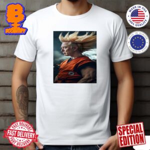 Elon Musk Goku Super Saiyan Form Cosplay Dragon Ball Parody Classic T-Shirt