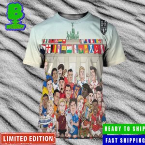 Euro 2024 All Team In Cartoon Style The Field Is Complete All Over Print Shirt