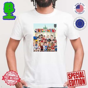 Euro 2024 All Team In Cartoon Style The Field Is Complete Classic T-Shirt