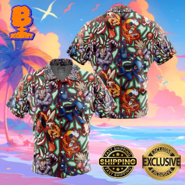 Fighting Type Pokemon Pokemon Funny Summer Collections Hawaiian Shirt For Men And Women