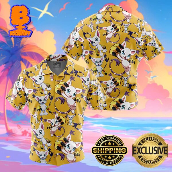 Gatomon Digimon Funny Summer Collections Hawaiian Shirt For Men And Women