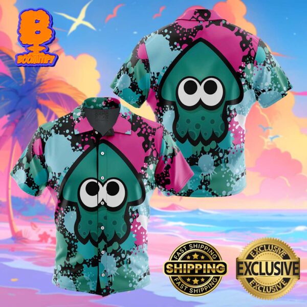 Green Squid Aloha Splatoon Funny Summer Collections Hawaiian Shirt For Men And Women