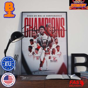 Houston Cougars Mens Basketball 2023 24 Big 12 Conference Champions Home Decor Poster Canvas