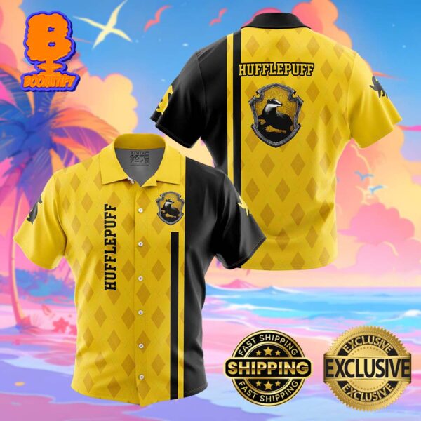 Hufflepuff Harry Potter Funny Summer Collections Hawaiian Shirt For Men And Women