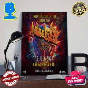 Invincible Shield Tour Europe 2024 Judas Priest 19 July 2024 Arena Sofia Hall Wall Decor Poster Canvas