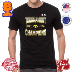 Iowa Hawkeyes 2024 Big Ten Women’s Basketball Conference Tournament Champions Three Pointer Premium T-Shirt