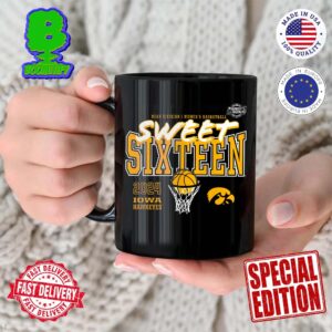 Iowa Hawkeyes 2024 NCAA Women’s Basketball Tournament March Madness The Sweet 16 Ceramic Mug