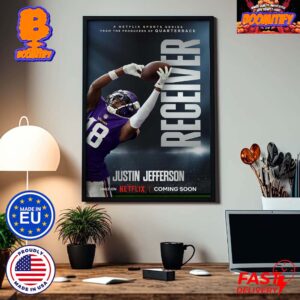 Justin Jefferson Minnesota Vikings NFL Netflix Sports Docuseries Receiver Poster Canvas For Home Decor