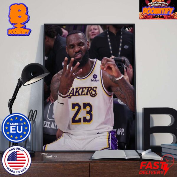 LeBron James 40K Career Points Hand Sign Photo Home Decor Poster Canvas