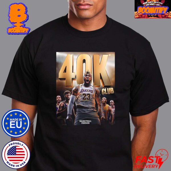 LeBron James Becomes The First Member Of The 40K Club Rare Air King James Classic T-Shirt