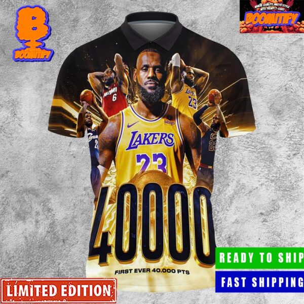 LeBron James Becomes The First Player In NBA History To Reach 40,000 Career Points All Over Print Polo Shirt