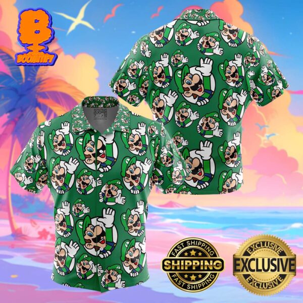 Luigi Super Mario Funny Summer Collections Hawaiian Shirt For Men And Women