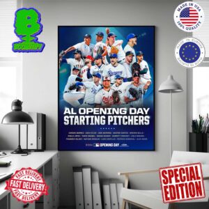 MLB 2024 Al Opening Day Starting Pitchers Wall Decor Poster Canvas