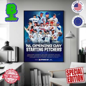 MLB 2024 Nl Opening Day Starting Pitchers Wall Decor Poster Canvas