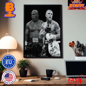 Mike Tyson And Jake Paul Are Set To Face Off In The Boxing Ring On July 20 At AT And T Stadium Netflix Live Event Stream Wall Decor Poster Canvas