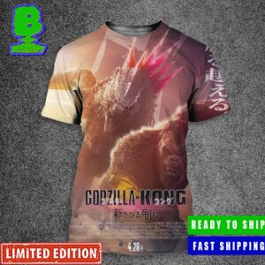 New Japanese Poster For Godzilla X Kong The New Empire All Over Print Shirt