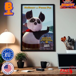 New Poster For Kung Fu Panda 4 Mr Beas Is Panda Pig Home Decor Poster Canvas