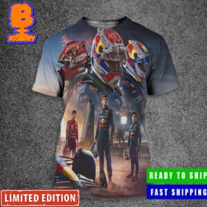 New Poster For Max Verstappen Sergio P?rez And Charles Leclerc Saudi Arabian GP All Over Print Shirt