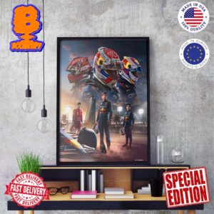 New Poster For Max Verstappen Sergio P?rez And Charles Leclerc Saudi Arabian GP Wall Decor Poster Canvas