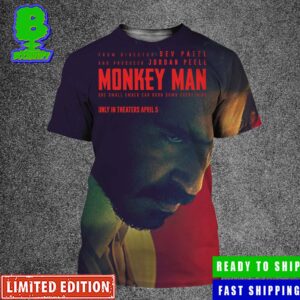 New Poster For Monkey Man Dev Patel In Theaters On April 5 All Over Print Shirt