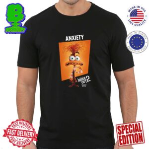 Official First Individual Poster Character Anxiety For Inside Out 2 Releasing In Theaters On June 14 Unisex T-Shirt