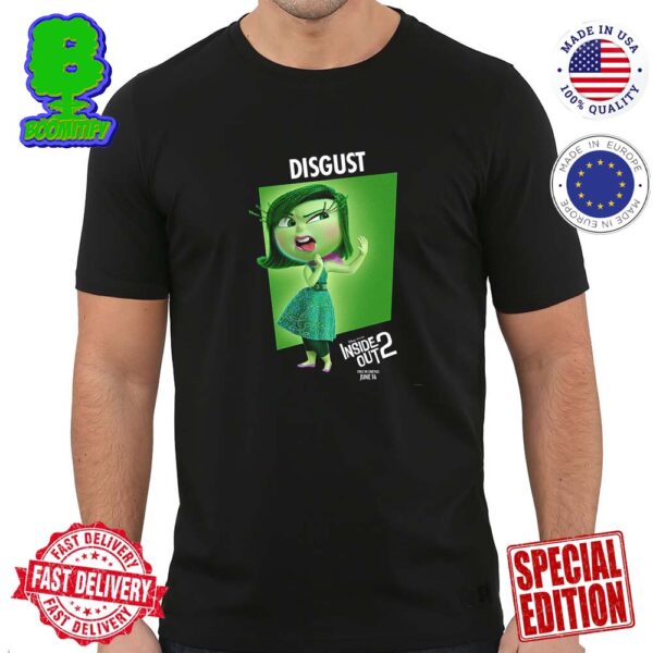 Official First Individual Poster Character Disgust For Inside Out 2 Releasing In Theaters On June 14 Unisex T-Shirt