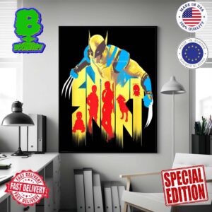 Official New Promotional Art For Deapool & Wolverine Babypool Kidpool And Headpool Home Decor Poste Canvas