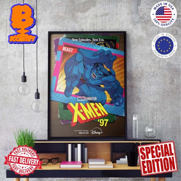 Official Poster For Marvel Animation X-Men 97 Card Beast New Episodes New Era March 20th Wall Decor Poster Canvas