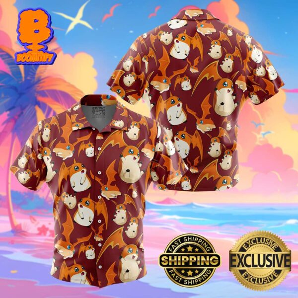 Patamon Digimon Funny Summer Collections Hawaiian Shirt For Men And Women