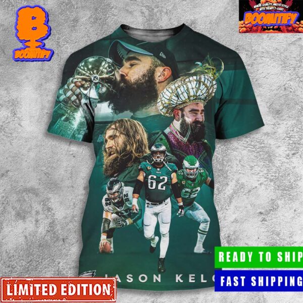 Philadelphia Eagles Jason Kelce Congrats On An Incredible NFL Career Jason Kelce Retirement Tribute All Over Print Shirt