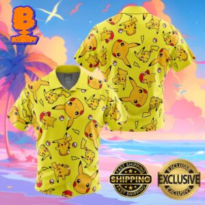 Pikachu Pattern Pokemon Funny Summer Collections Hawaiian Shirt For Men And Women