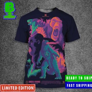 Poster By Tom Whalen Godzilla x Kong The New Empire All Over Print Shirt