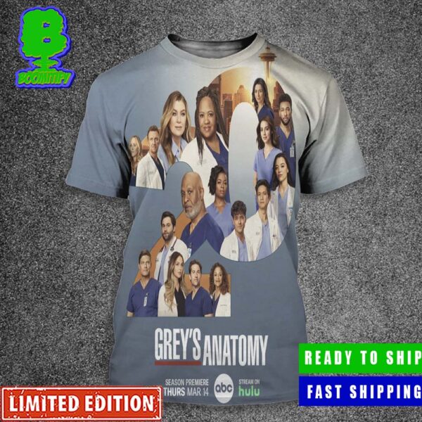 Poster For Season 20 Of Greys Anatomy Premiere Thur March 14 All Over Print Shirt