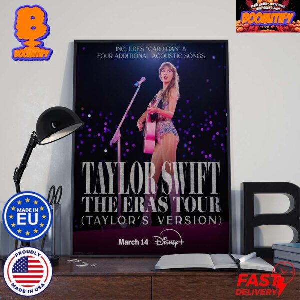 Poster For Taylor Swift The Eras Tour Taylors Version Film To Disney Plus On March 14 Home Decor Poster Canvas
