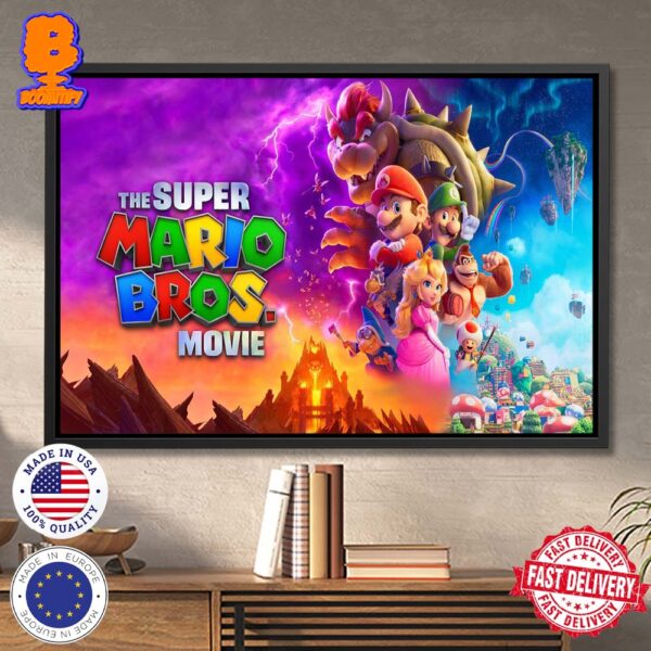 Poster Movie Super Mario Bros Release April 3 2026 Wall Decor Poster Canvas